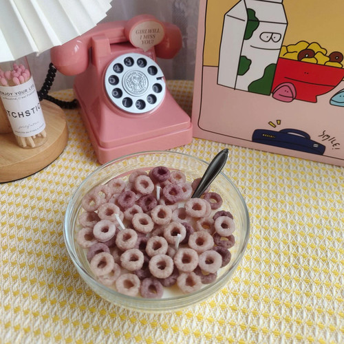 Cereal Bowl Aromatherapy Candle Simulation Food Decoration - photo 4