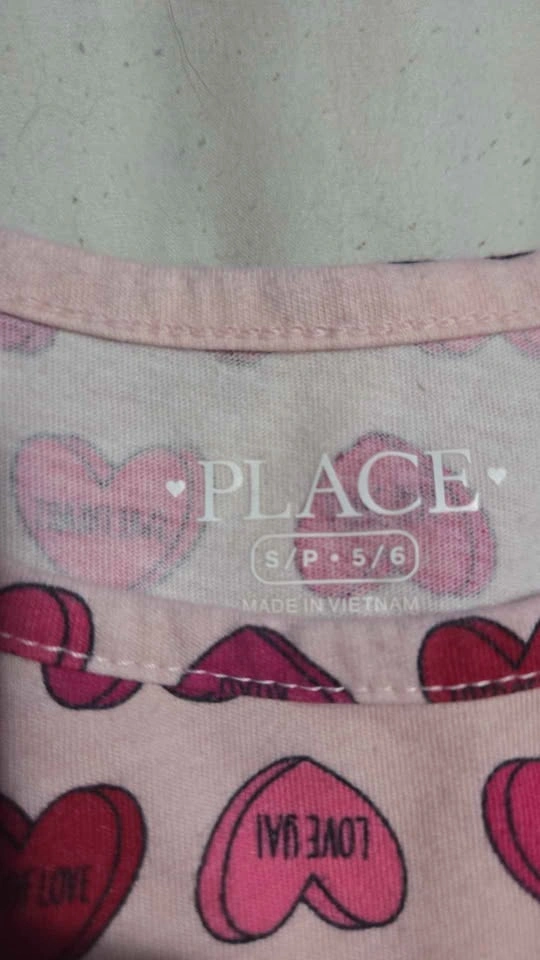The Children's Place Heart Print Long Sleeve Dress Size 5/6 - photo 2