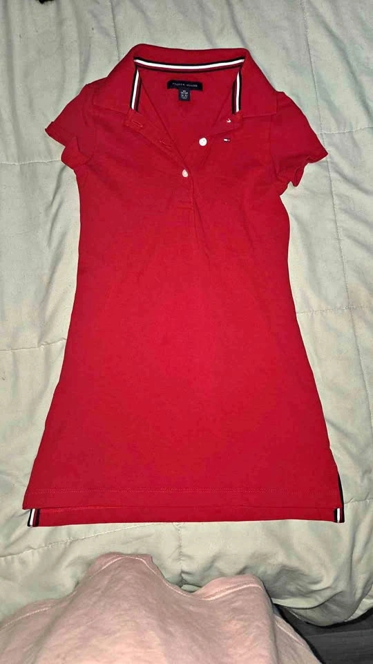 Tommy Hilfiger Red Polo Shirt Size XS (4-5)