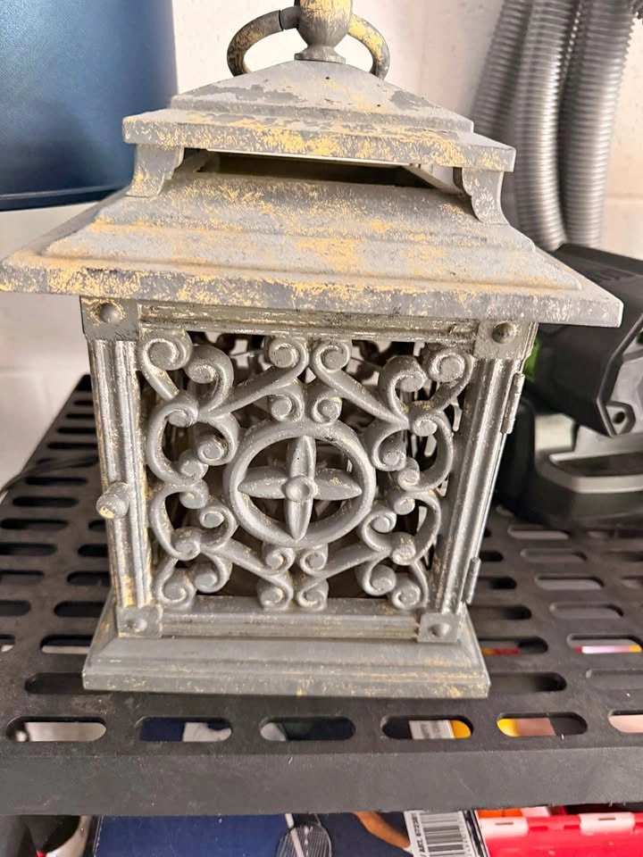 Distressed Metal Decorative Lantern