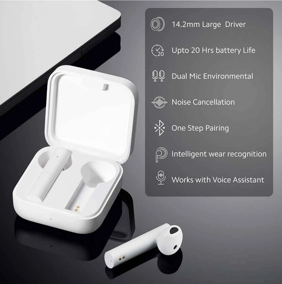 MI 2C Bluetooth Truly Wireless In Ear Earbuds With Mic (White) - photo 2