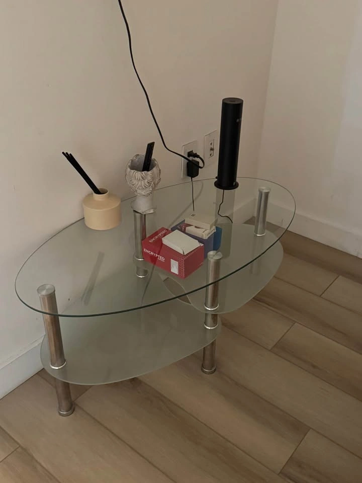 Mid century modern glass coffee table - photo 2