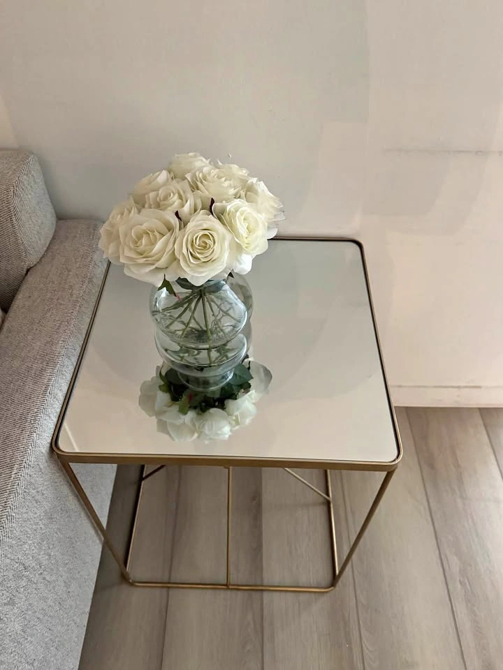 Vintage Gold mirror side table