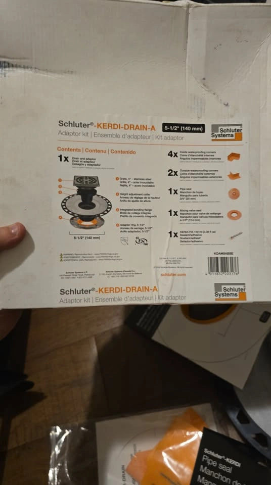 Schluter KERDI-DRAIN-A Adaptor Kit 5-1/2" (140 mm) - photo 2