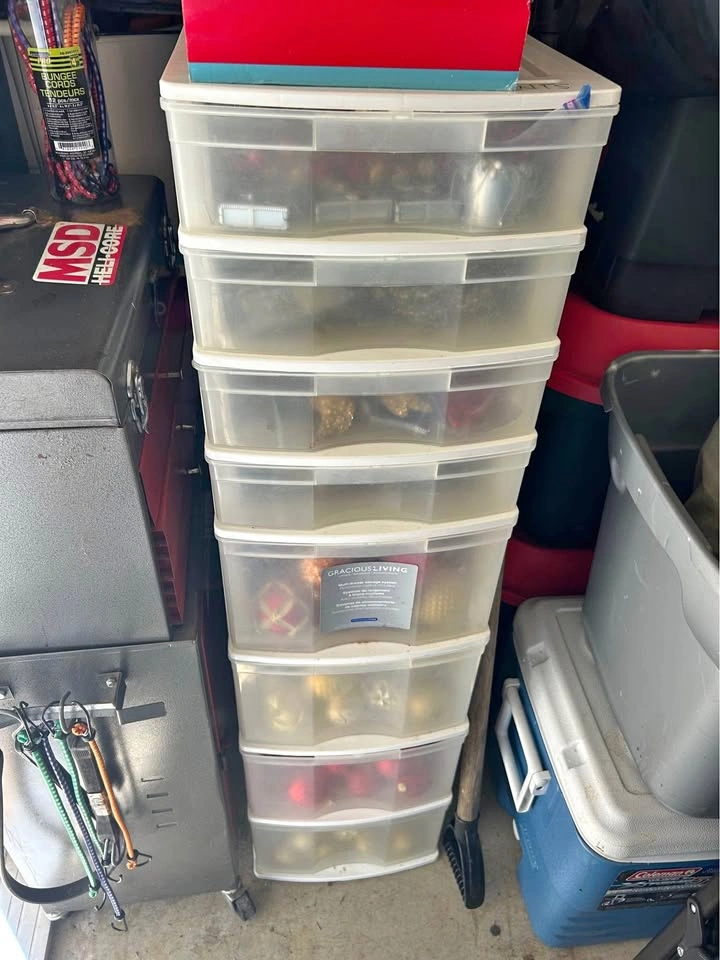 8-Drawer Tower of Christmas Ornaments