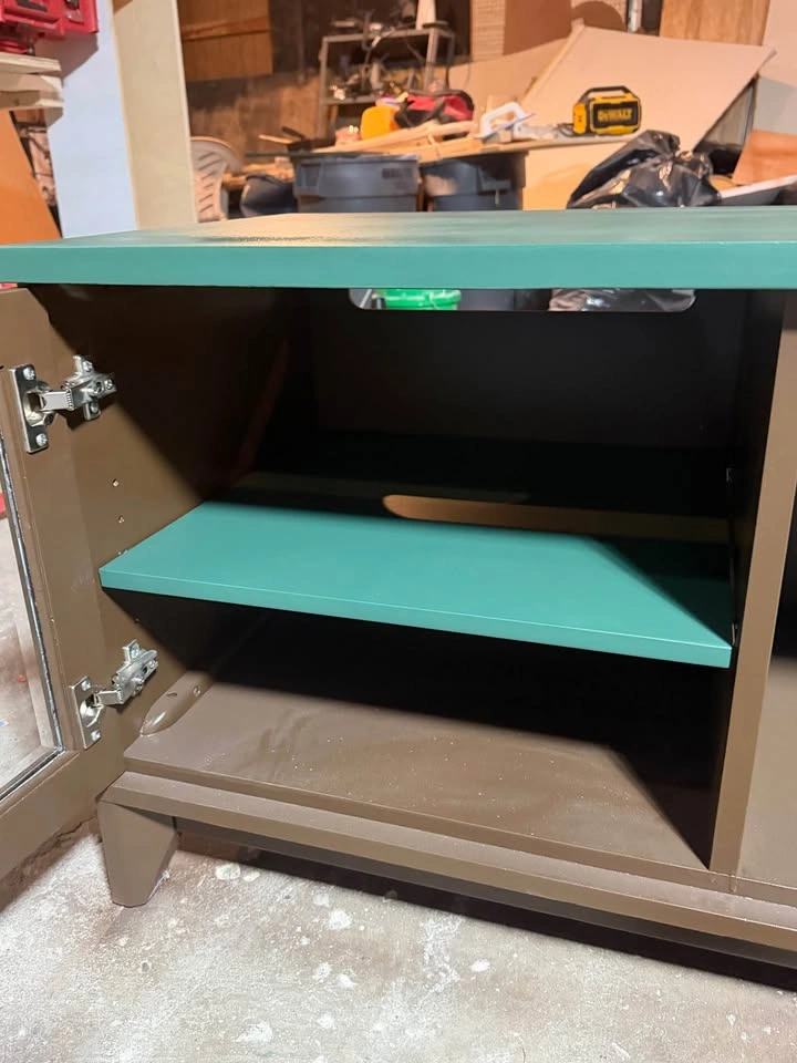 5 ft Green and Brown TV Stand - photo 5