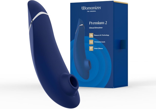 Womanizer Premium 2 Pleasure Air Stimulator - Blueberry