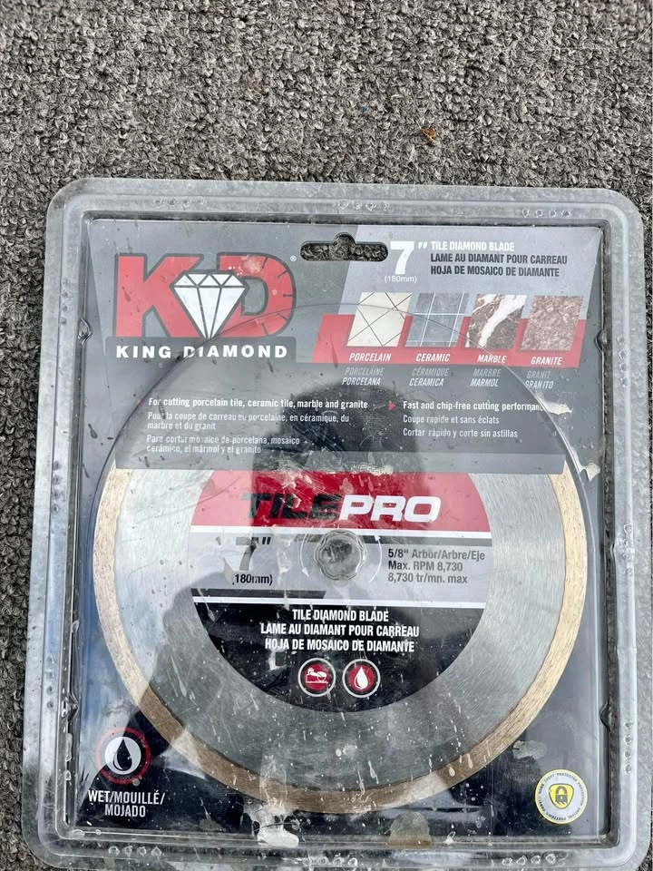 King Diamond Tile Pro 7" Diamond Blade