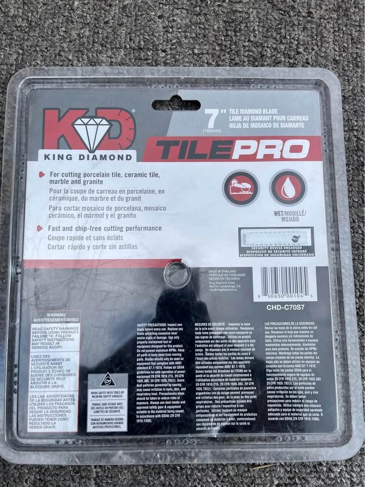 King Diamond Tile Pro 7" Diamond Blade - photo 2