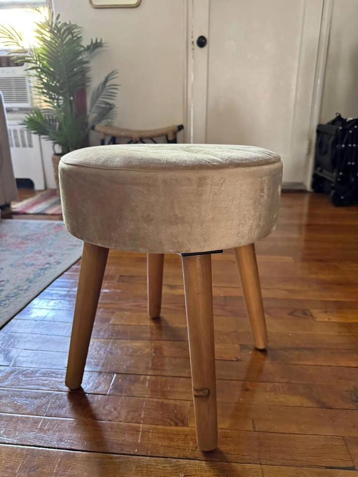 Round Upholstered Stool / Ottoman