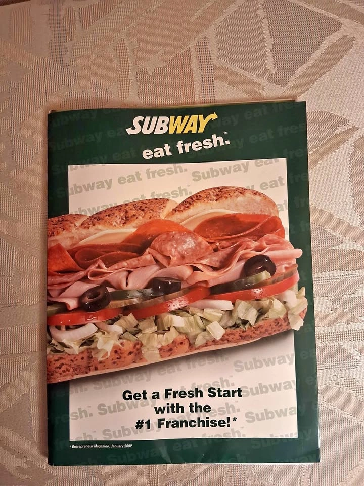 Vintage 2002 Subway Fast Food Franchise Informational Packet
