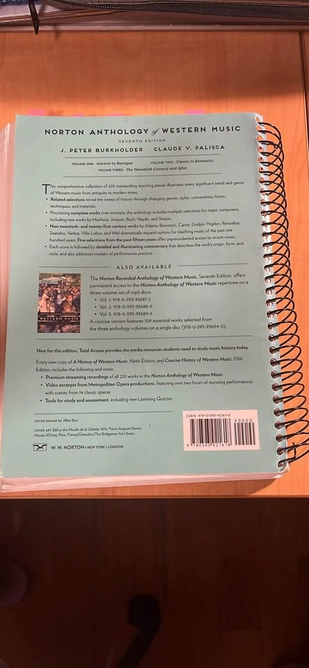Norton Anthology of Western Music (7th Edition) - Ancient to Bar - photo 2