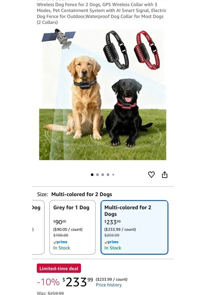 GPS Dog Collar - Wireless Fence System for 2 Dogs - photo 5