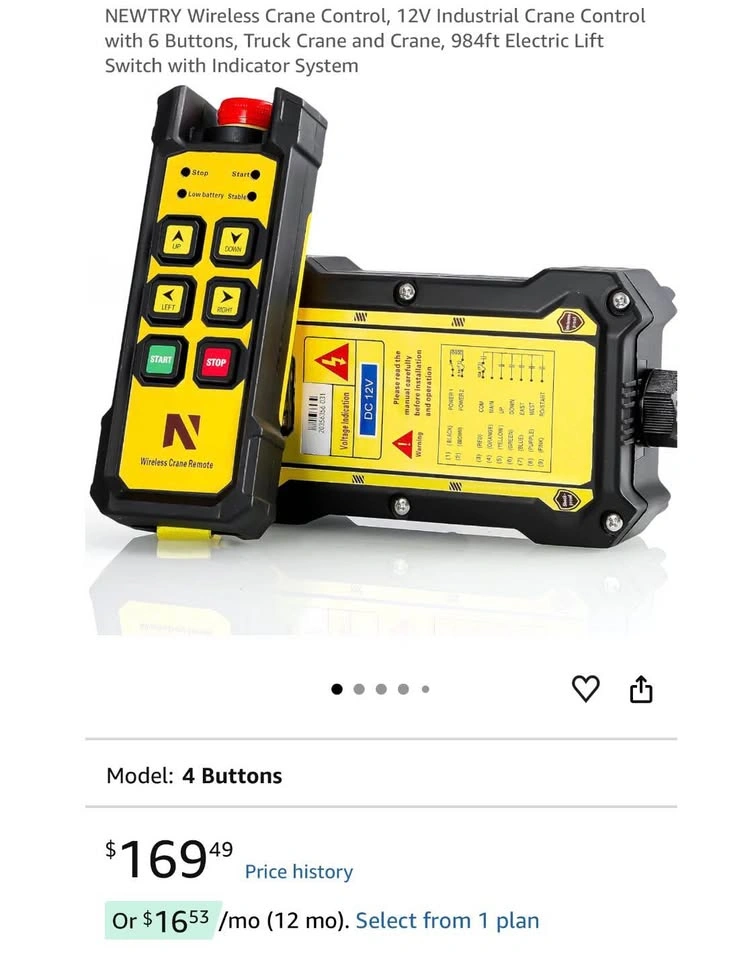 Wireless Crane Control, 12V Industrial Crane Control - photo 2