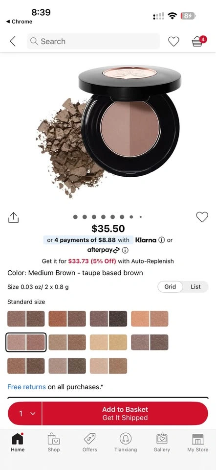 ABH Brow Powder Duo - Medium Brown (Brand New! Retails $35.50) - photo 2