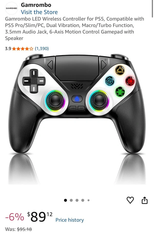 LED Wireless Controller for PS5, PC, Macbook - photo 2