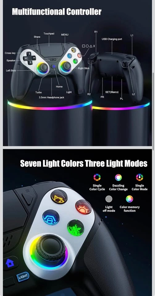 LED Wireless Controller for PS5, PC, Macbook - photo 3