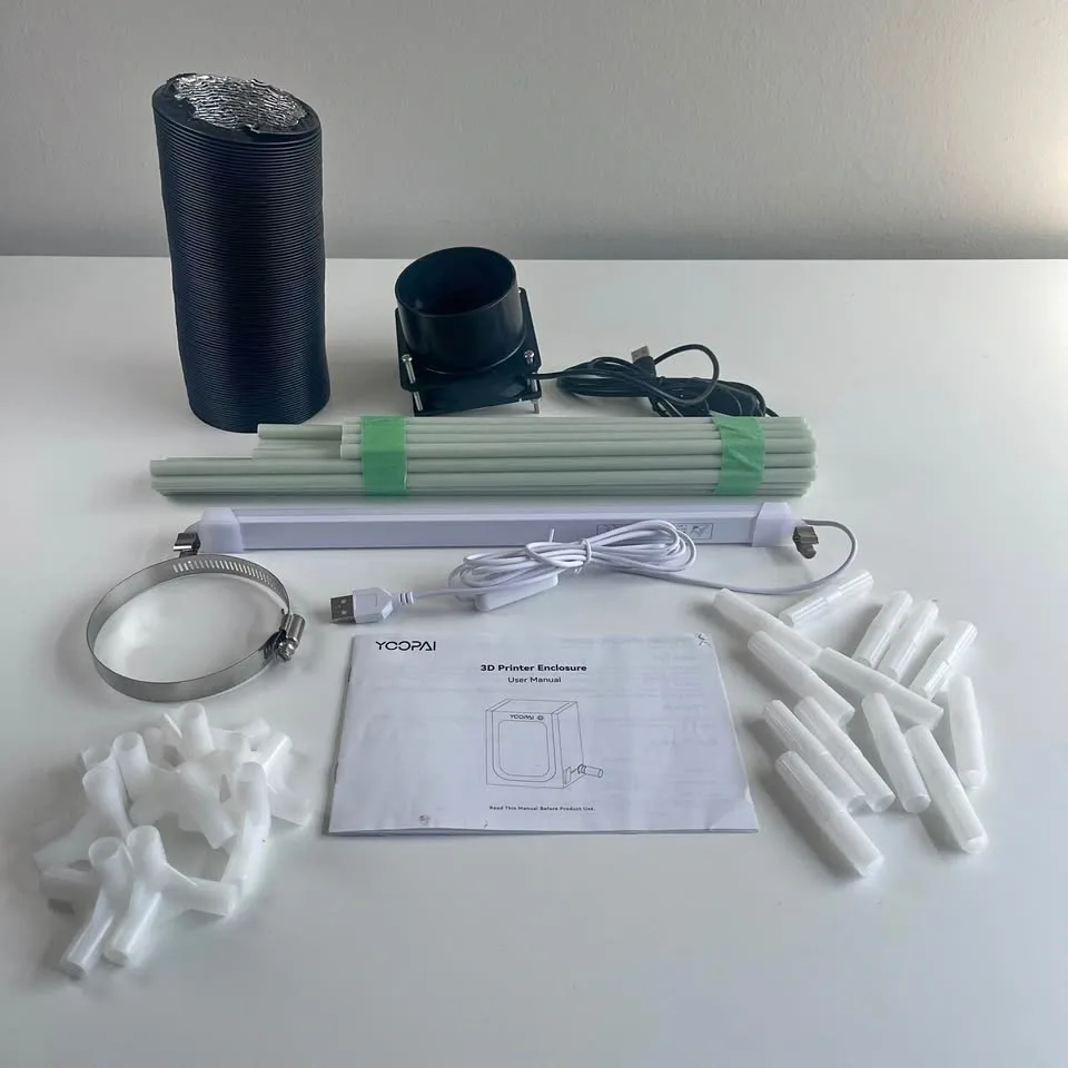 3D Printer Enclosure with Light and Ventilation Kit