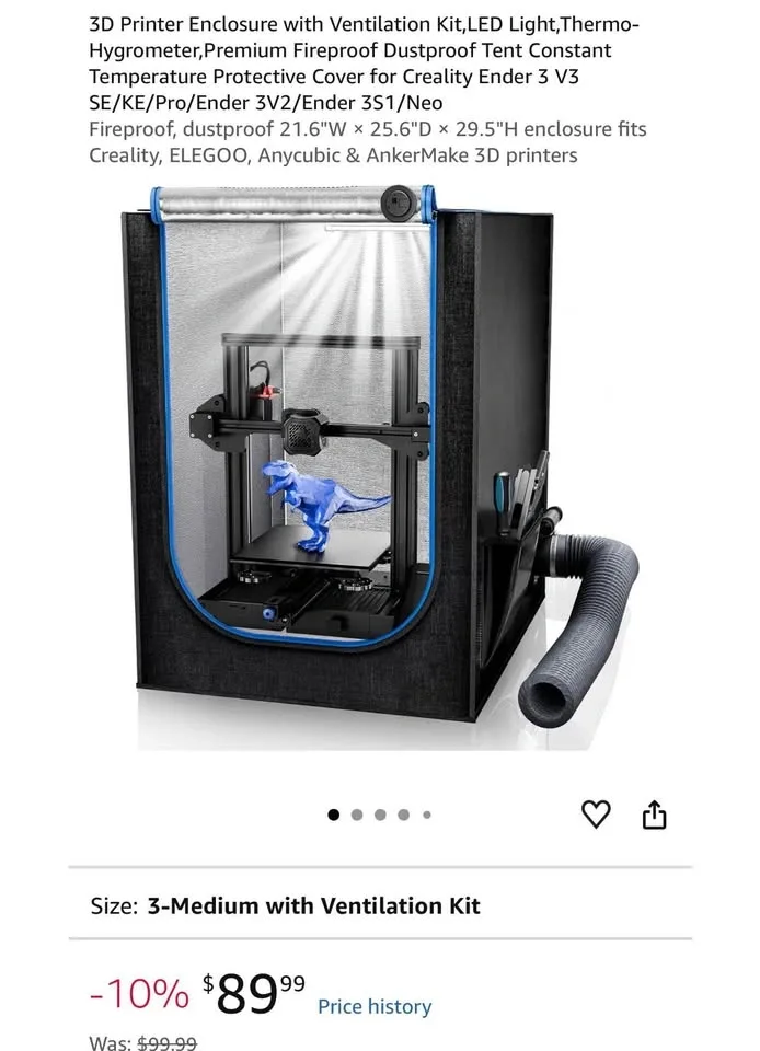 3D Printer Enclosure with Light and Ventilation Kit - photo 3