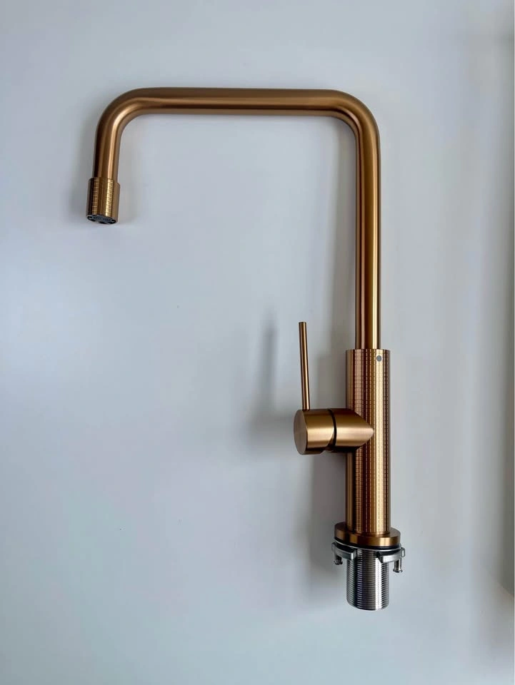 New Modern Brushed Gold Kitchen Faucet - Hot & Cold - photo 2