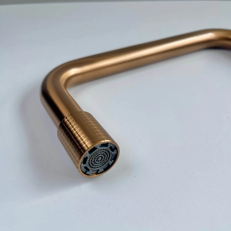 New Modern Brushed Gold Kitchen Faucet - Hot & Cold - photo 5