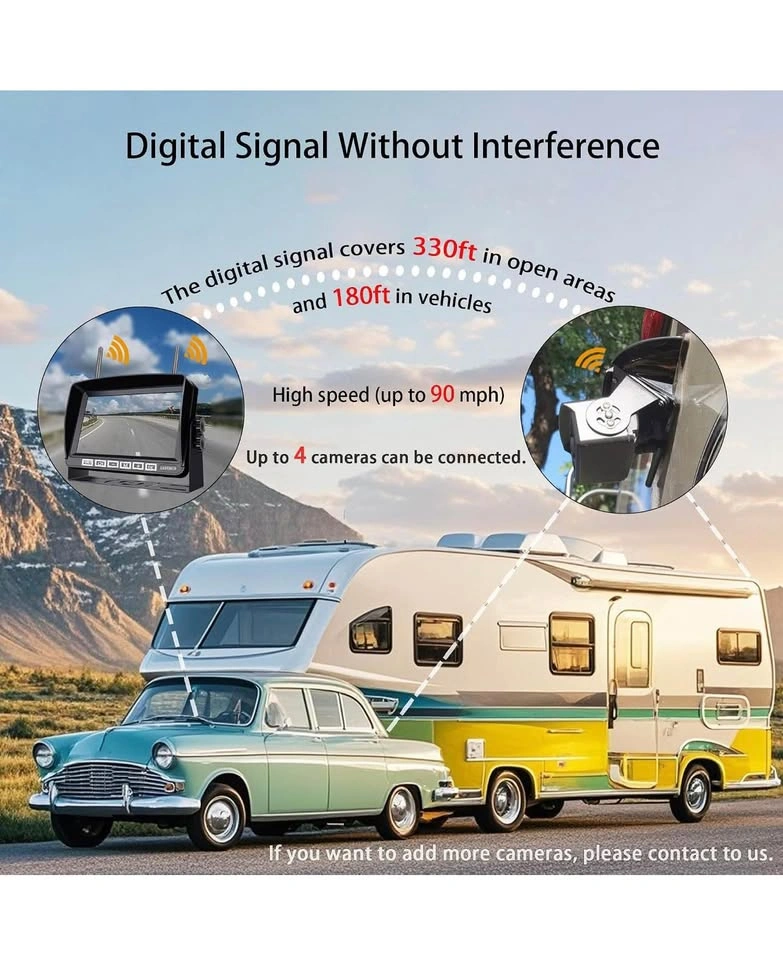 Wireless Backup Camera - 4 channel 1080p 7 inch screen - photo 2