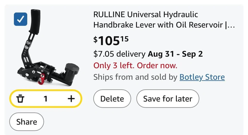 NEW Universal Hydraulic Handbrake Lever with Oil Reservoir - photo 3