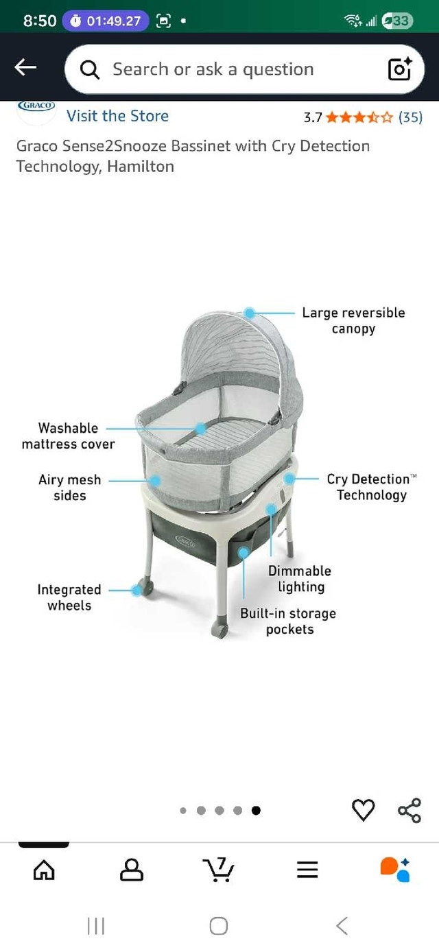 Graco Sense2Snooze Bassinet