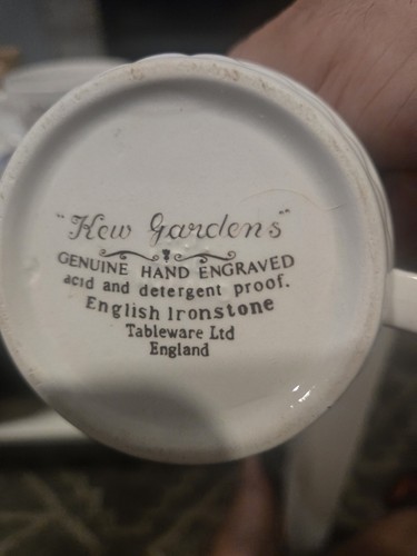 Vintage EIT Kew Gardens Brown Ironstone Creamer and Tea Cup Sauc - photo 2