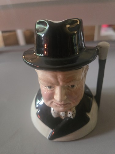 Vintage Sylvac Churchill Character Jug 4476 Toby Mug 4.5"