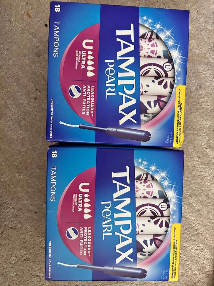 2 packs Tampax Pearl Ultra Tampons