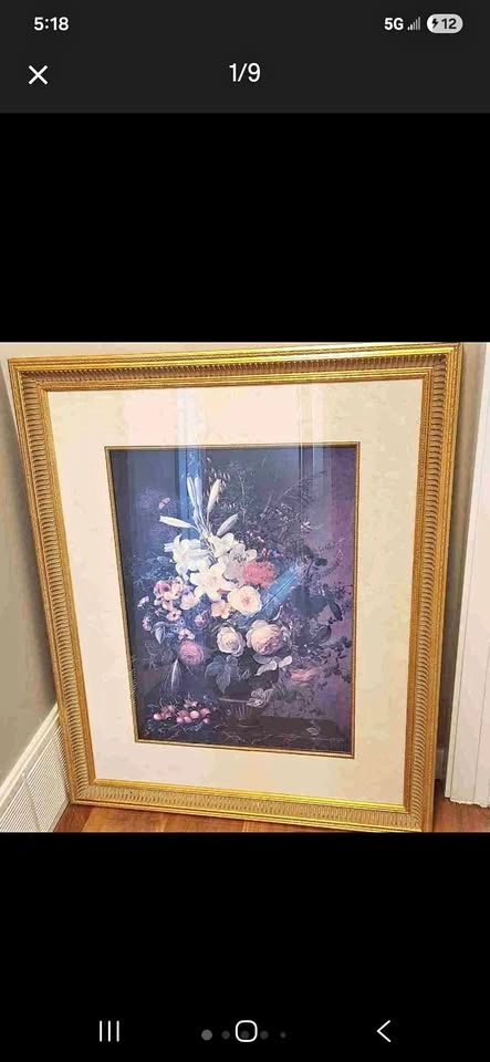 Magnificent Vintage Ren-Wil Floral Statement Art – Moving Sale
