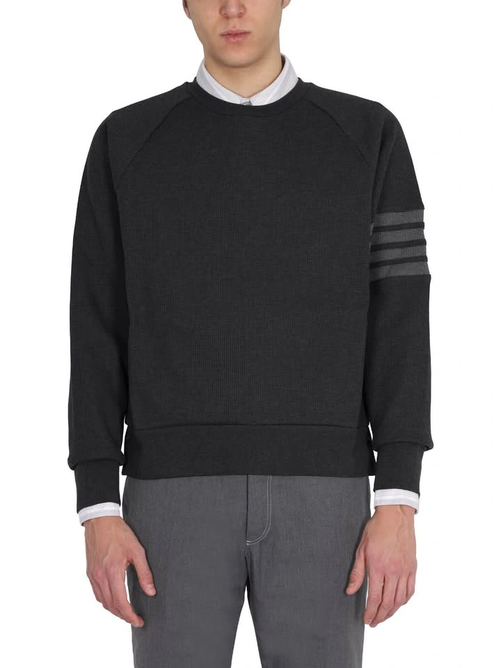 Thom Browne Waffle Knit Sweatshirt - photo 2
