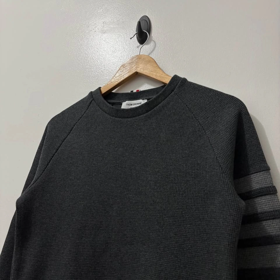 Thom Browne Waffle Knit Sweatshirt - photo 4