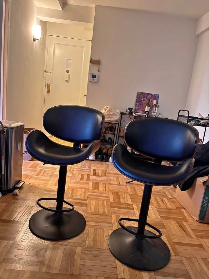 Pair of Mid-Century Modern Style Swivel Bar Stools