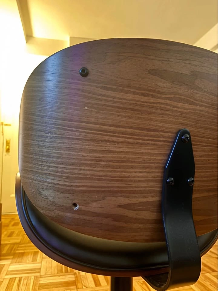 Pair of Mid-Century Modern Style Swivel Bar Stools - photo 3