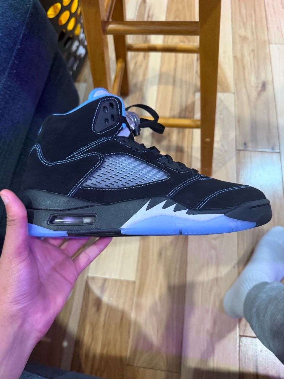 Air Jordan 5 Black University Blue Sneaker