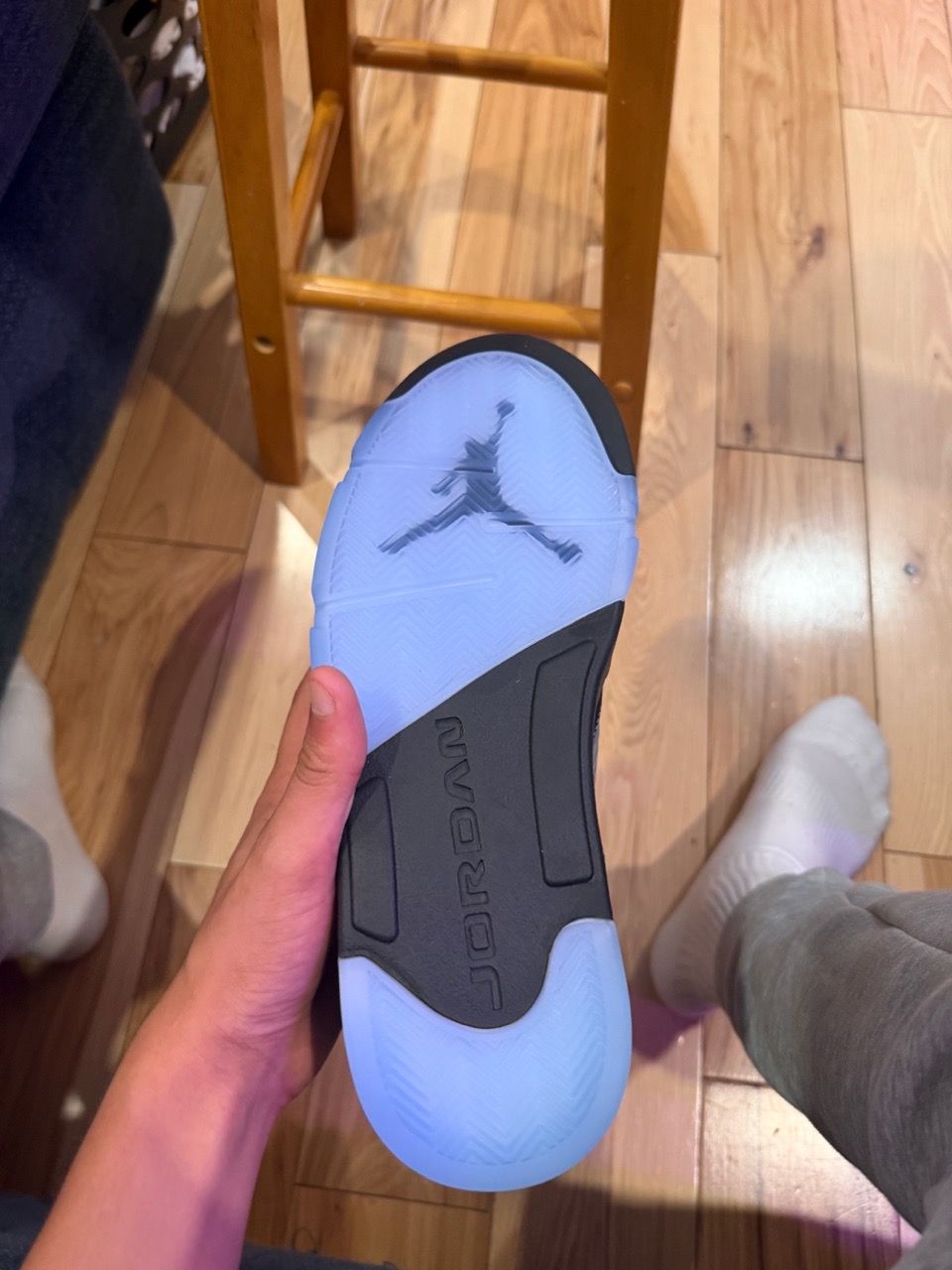 Air Jordan 5 Black University Blue Sneaker - photo 3
