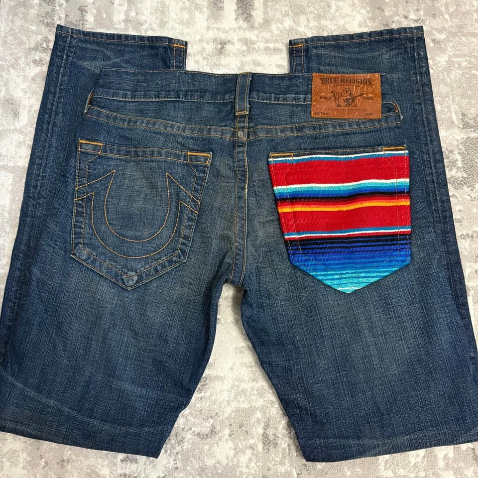 True Religion Blanket Multi Color Pocket Jeans - photo 3