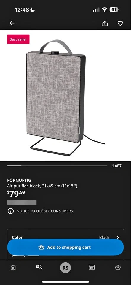 IKEA FÖRNUFTIG Air Purifier