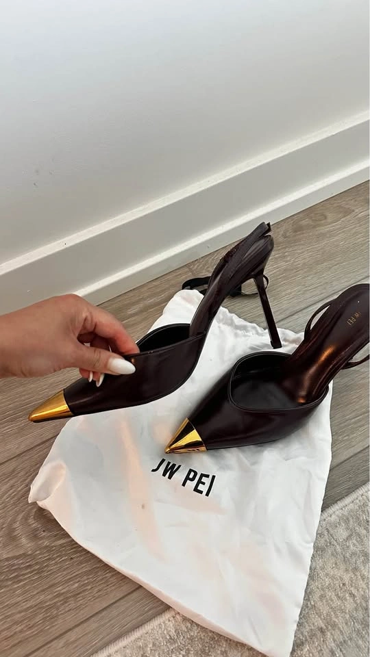 JW PEI Savannah Gold Tipped Slingback Pumps - photo 2