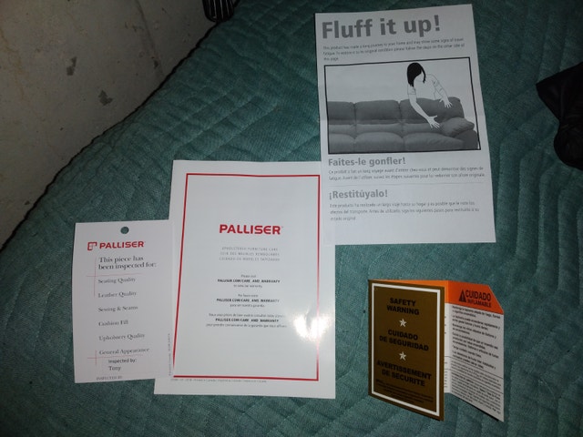 Palliser Genuine Leather Sofa – Brand New – Allegro Amaretto - photo 3