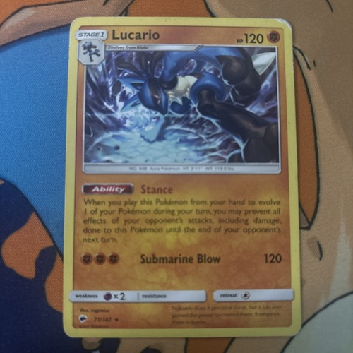 Lucario 71/147 Sm-Burning Shadows HP 2017