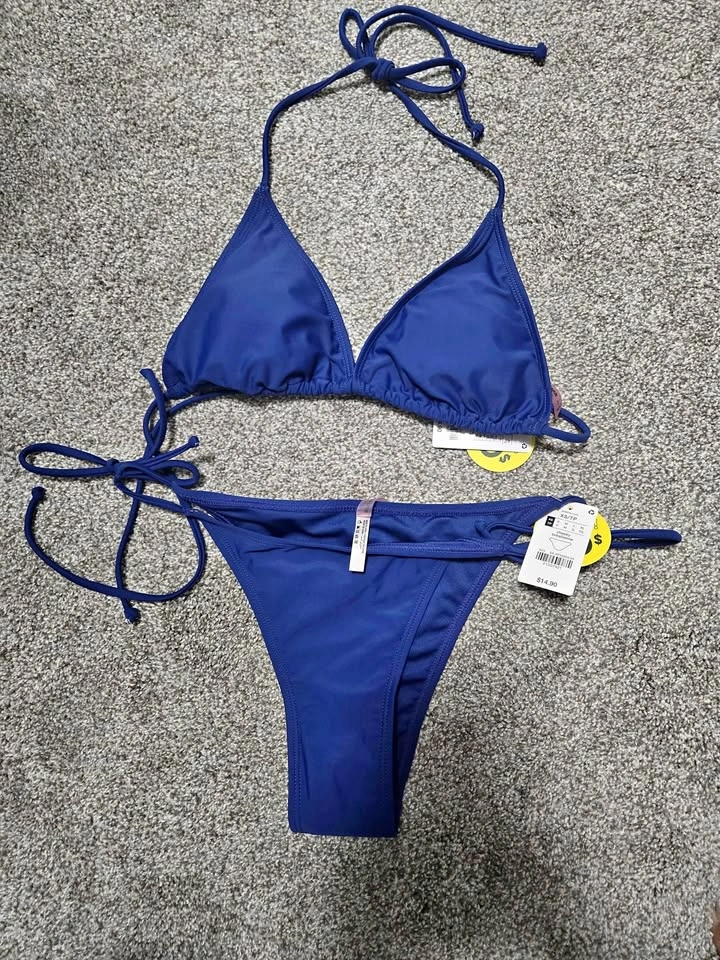 Blue bikini never worn with tags or obo