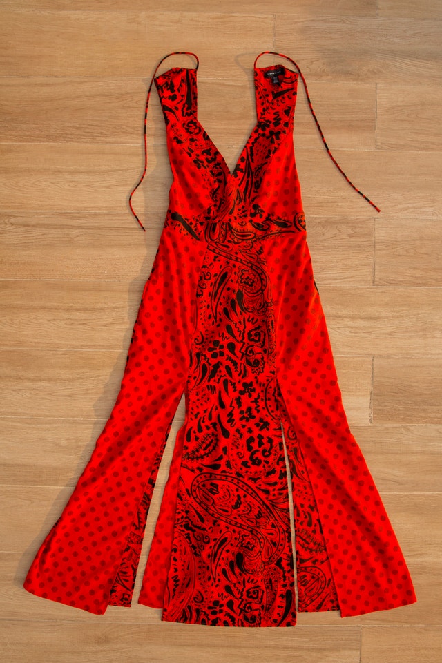 Topshop Red Paisley Dress