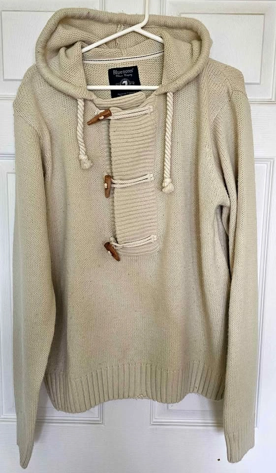 Bluenotes Unisex Knit Hooded Sweater - Large