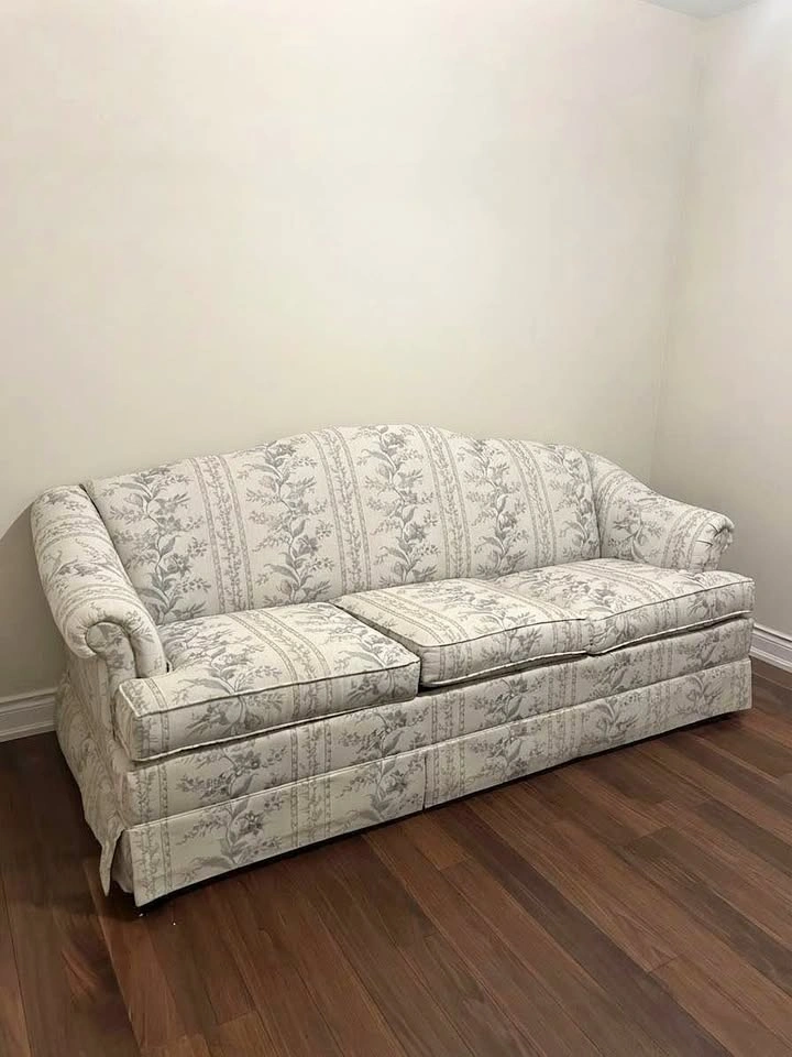 Vintage Floral Stripe Sofa Bed