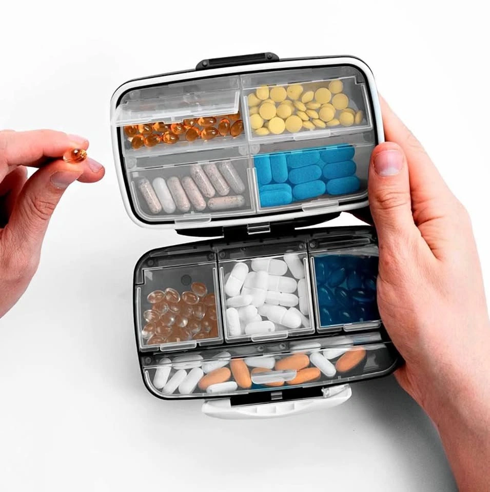 Airtight Moisture Proof Travel Pill Organizer Vitamin Box
