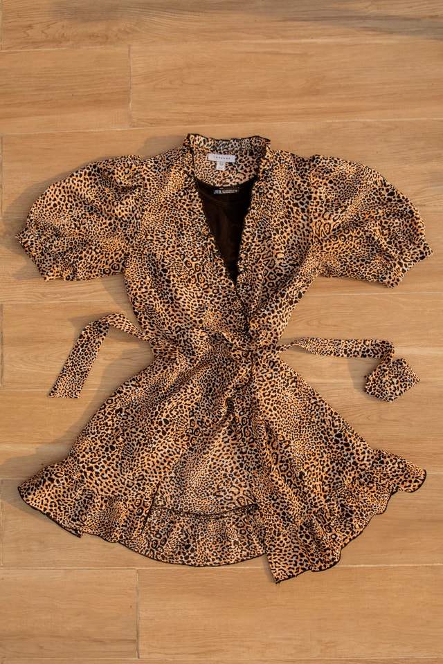 Topshop Leopard Print Wrap Dress