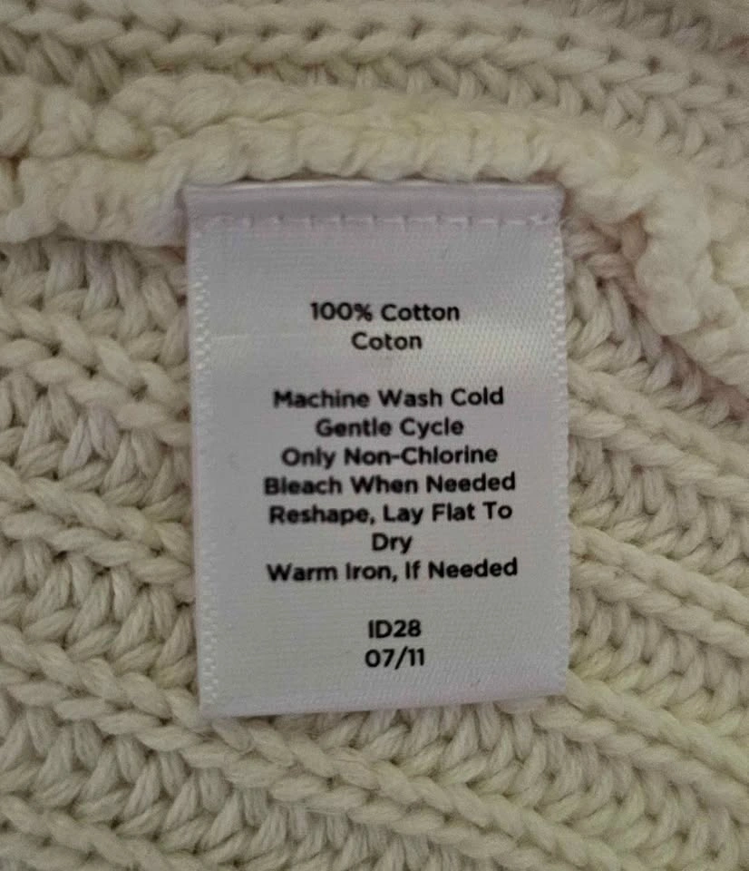 Talbots Petites 100% Cotton Chunky Knit Convertible Sweater MP - photo 4